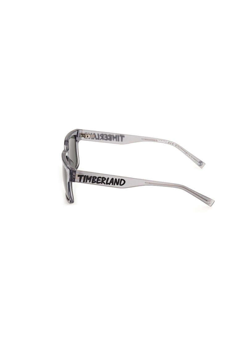 Timberland Boys Rectangular Shape  Sunglasses TB0001220N54 Lens Size: 54 Millimeter - Shiny Grey - Image 4